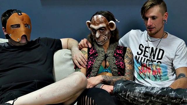 Suspended anal sex slave in assylum