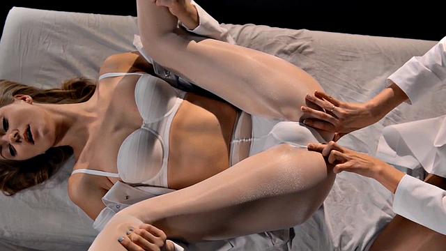 Sexy Nurse Covered In Jizz