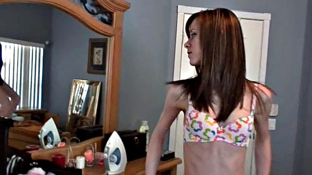 Hot BrookeSkye wearing sexy clothes showing tits