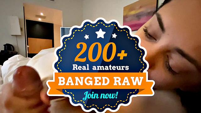 Brunette Hotel Blowjob
