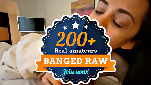 Brunette Hotel Blowjob