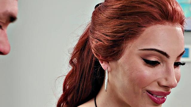 TRANSFIXED - Redhead Fashionista Ariel Demure Wants to Taste & Feel Designer's Huge Dick