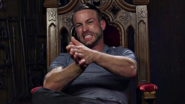 Strapon sissy tormented in femdom 3way by latex MILFS