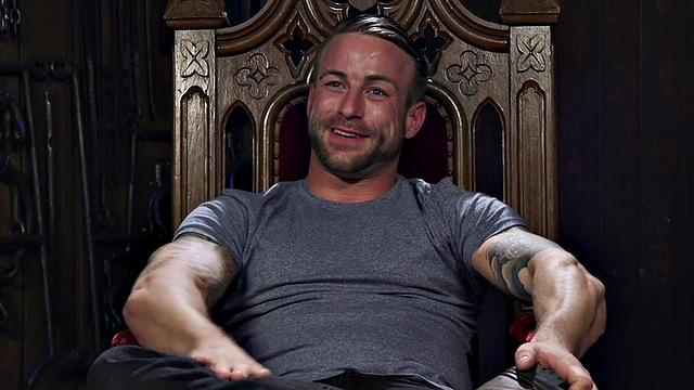 Strapon sissy tormented in femdom 3way by latex MILFS