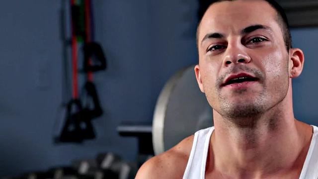 Shaved amateur plays with his shaft outdoors