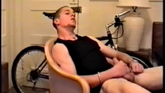 Adam reveals toned skater boy body and kicks back for a much needed jerk off. He wraps his fist around his limp meat, strokes, and fingers his ass to get fully hard.