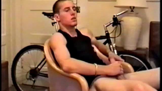 Adam reveals toned skater boy body and kicks back for a much needed jerk off. He wraps his fist around his limp meat, strokes, and fingers his ass to get fully hard.