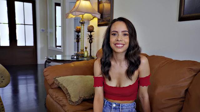 Watch Little Lana's first time on camera as she takes on a big one in a hot, steamy fuck session!