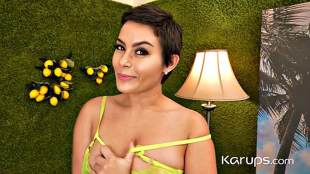 nicole aria laughs off small talk and takes a big cock instead