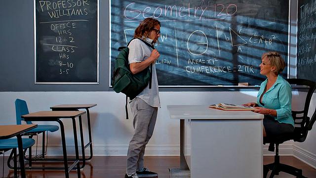 Professor Dee Williams Helps Student Focus... on Her Huge Tits and Wet Pussy