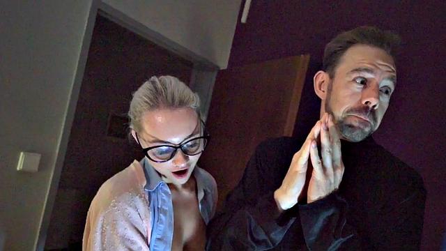 oHstel Amateur Slut Pays her Respects By Sucking Priest'S Cock