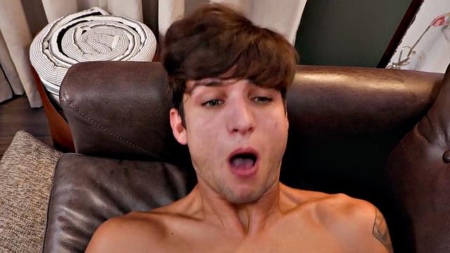 Athletic stud with hairy chest fucks BF and cums on him