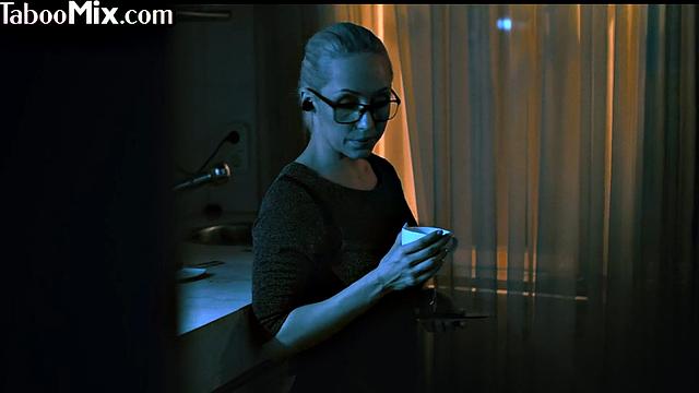 Horny big-titted babe solo pussy-fingering