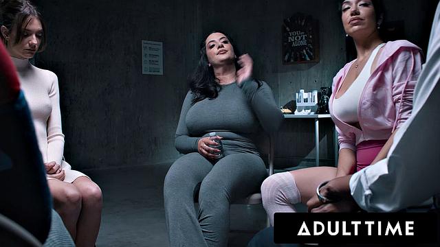 ADULT TIME - Sex Addict Kenna James Soaks Strangers With SQUIRTING ORGASM!ROUGH THREESOME!