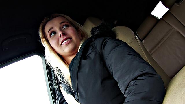 Flirty Blonde Gets Fucked in Car