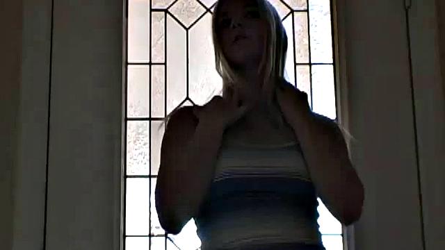 Cute blonde posing for photoshoot