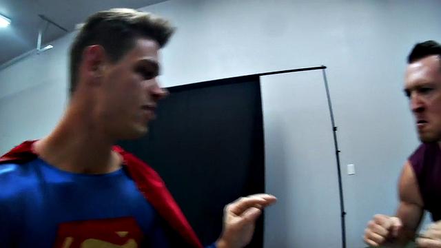 Wrestling hunk barebacking after erotic battling