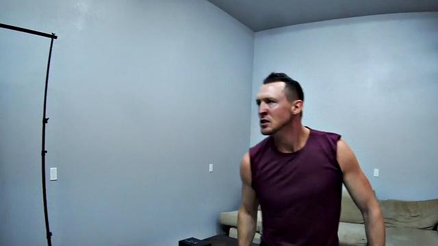 Wrestling hunk barebacking after erotic battling