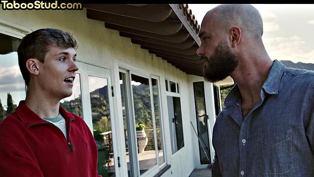 Weird twink fucked by tattooed stepbro while alone