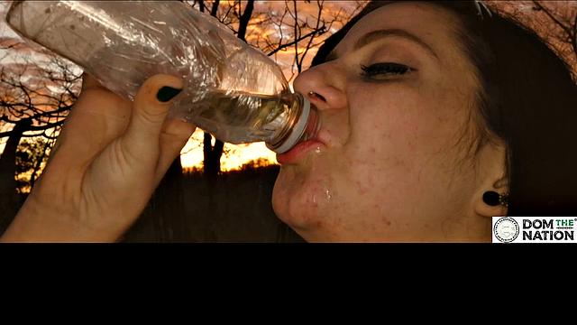 Watch Lily Thot take a rough pounding while being dominated in the woods