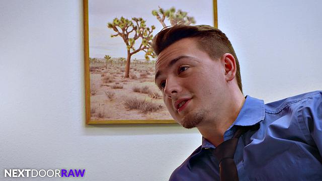 Hot Colleagues Share Hotel Bed & Each Other's Cocks - NextDoorStudios