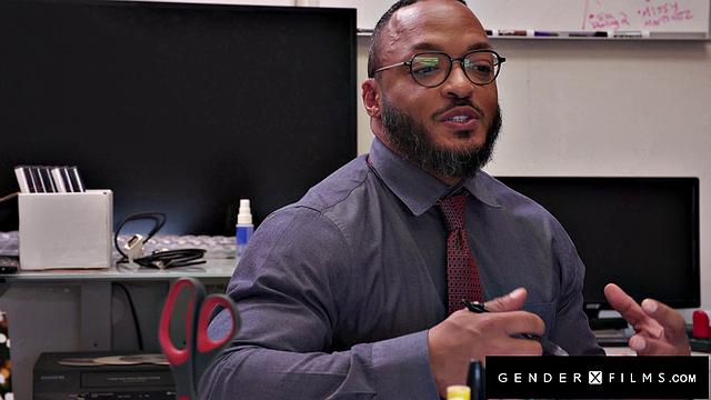 Tatted Trans Boss Orders BBC To Blow Her