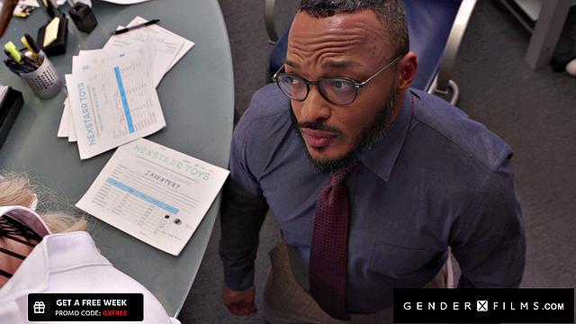 Tatted Trans Boss Orders BBC To Blow Her