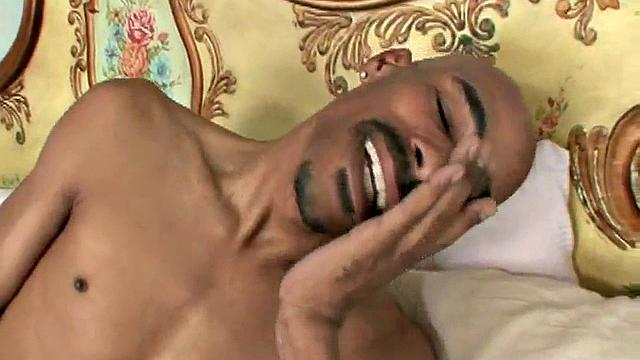 Stockinged ebony teen banged by mature man