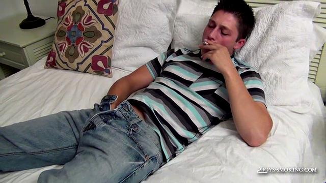 Wesley Chainsmoking In Bed - Wesley Smokes In Bed