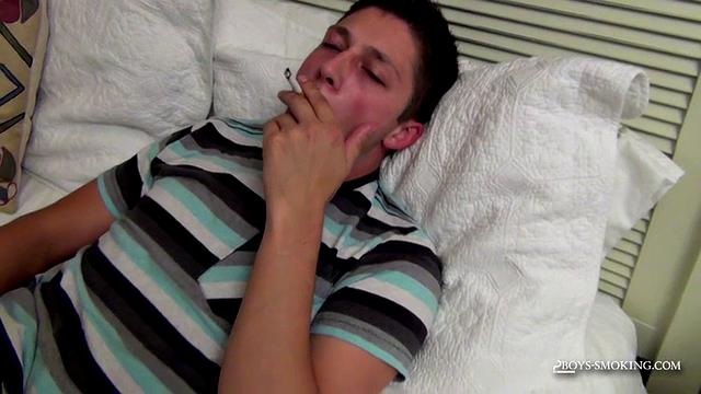 Wesley Chainsmoking In Bed - Wesley Smokes In Bed