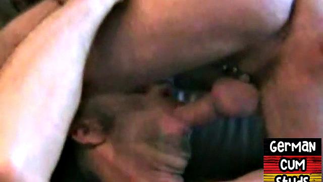 German amateur gaydaddy spanks and fucks BF's ass at home