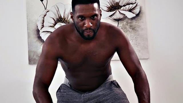 IR oiled babe spoiled with black cock on massage table