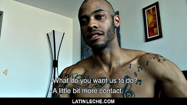 Straight Latin stud ditches his girlfriend for cash and a wild first time on cock