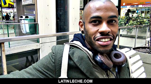 Straight Latin stud ditches his girlfriend for cash and a wild first time on cock