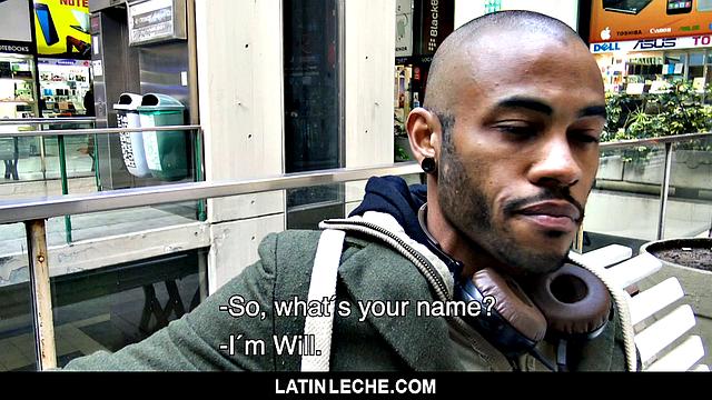 Straight Latin stud ditches his girlfriend for cash and a wild first time on cock