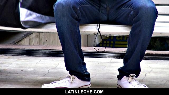 Straight Latin stud ditches his girlfriend for cash and a wild first time on cock