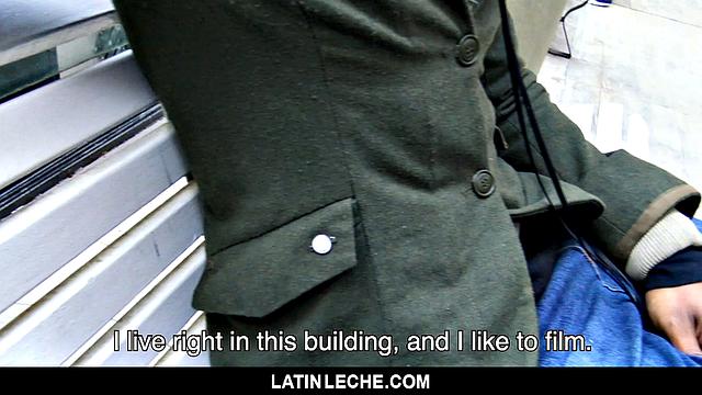 Straight Latin stud ditches his girlfriend for cash and a wild first time on cock