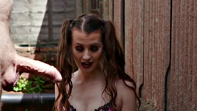 CFNM college voyeur teasing guy who wanks outdoor