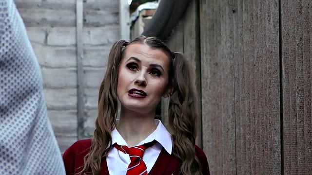 CFNM college voyeur teasing guy who wanks outdoor