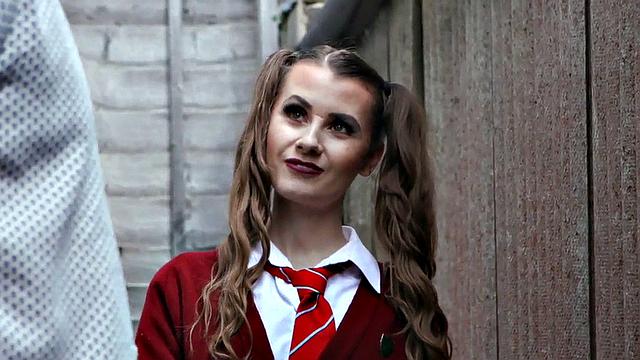 CFNM college voyeur teasing guy who wanks outdoor