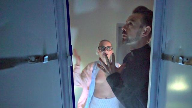 Blonde bombshell blows & rides POV style in hostel