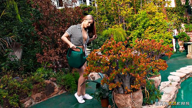 Cum Squirt in the Garden