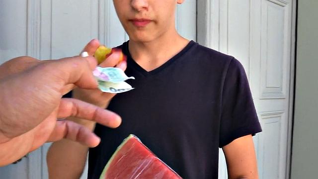 Straight twink picked up and POV fucked in public van outdoors