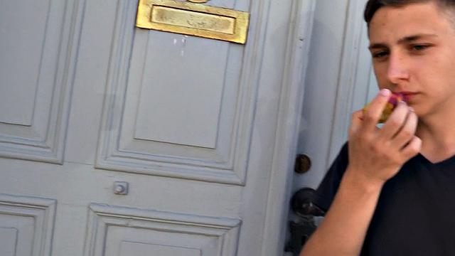 Straight twink picked up and POV fucked in public van outdoors