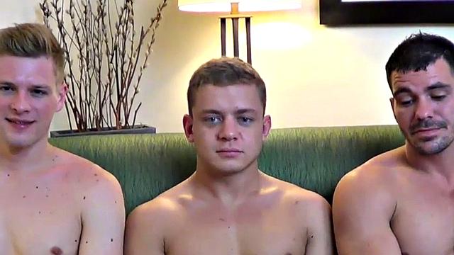 wild gay loves bottom fucking in threesome in anal hole