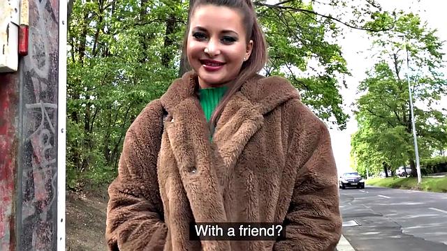 Pulled busty babe riding cock in POV after giving bj