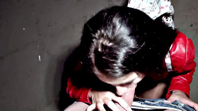 Public out casting sex in POV style with pantyhosed teen