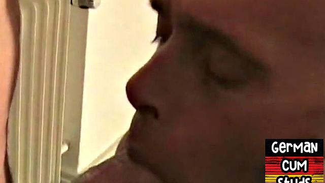 Masked German gay sucks while fucked in 4some