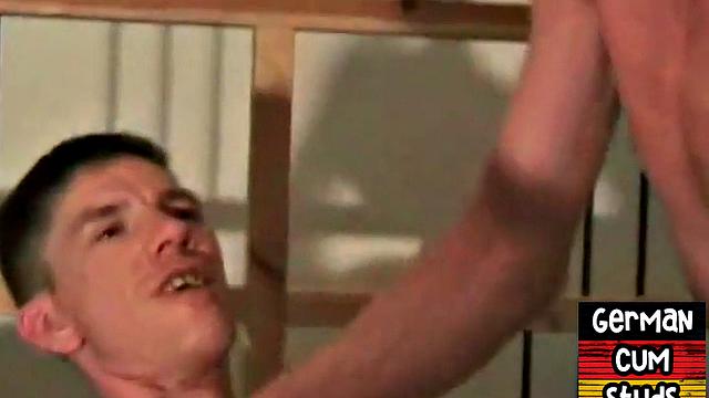 Masked German gay sucks while fucked in 4some