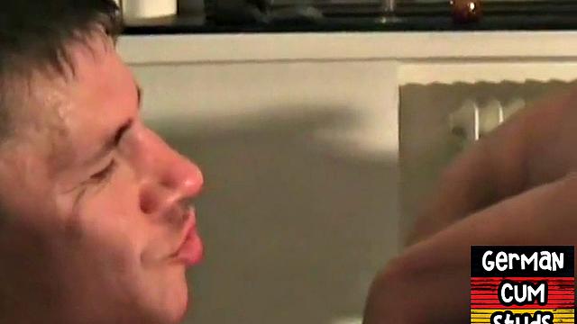 Masked German gay sucks while fucked in 4some
